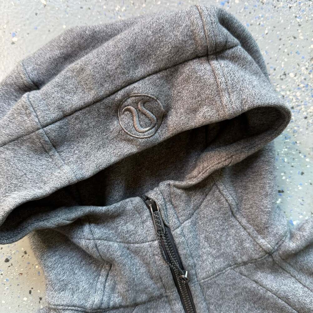 Lululemon Scuba Full-Zip Hoodie Sweatshirt Women's Gray Heathered Athleisure - Picture 2 of 6